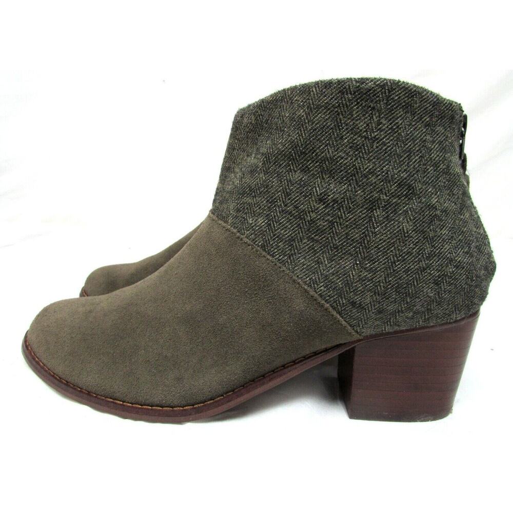 Tom's women's 8.5 M ankle boots back zipper